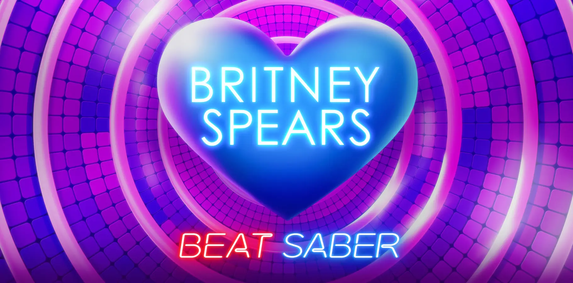 Beat Saber Britney Spears — neon heart detail