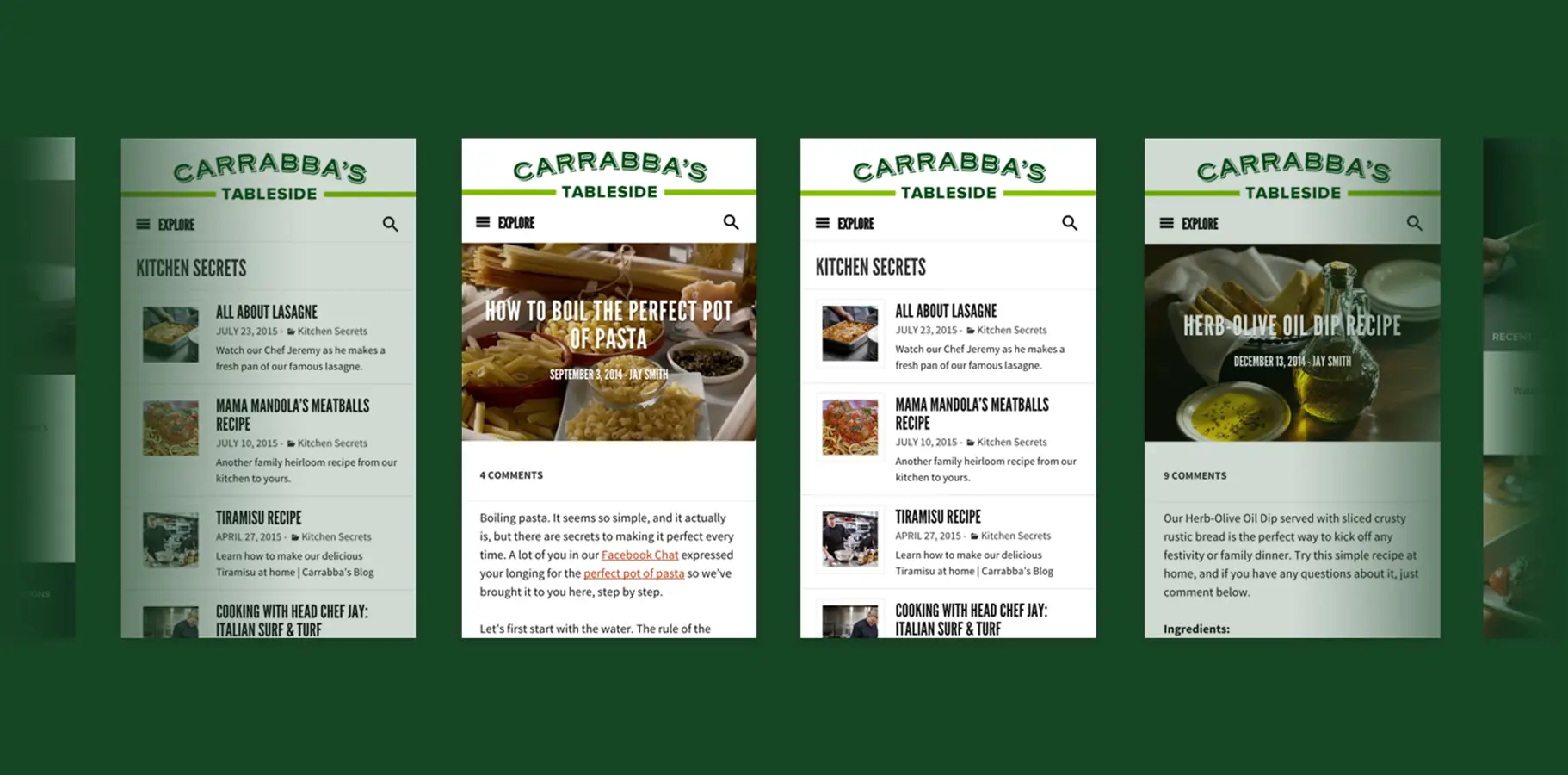 Carrabba's mobile engagement