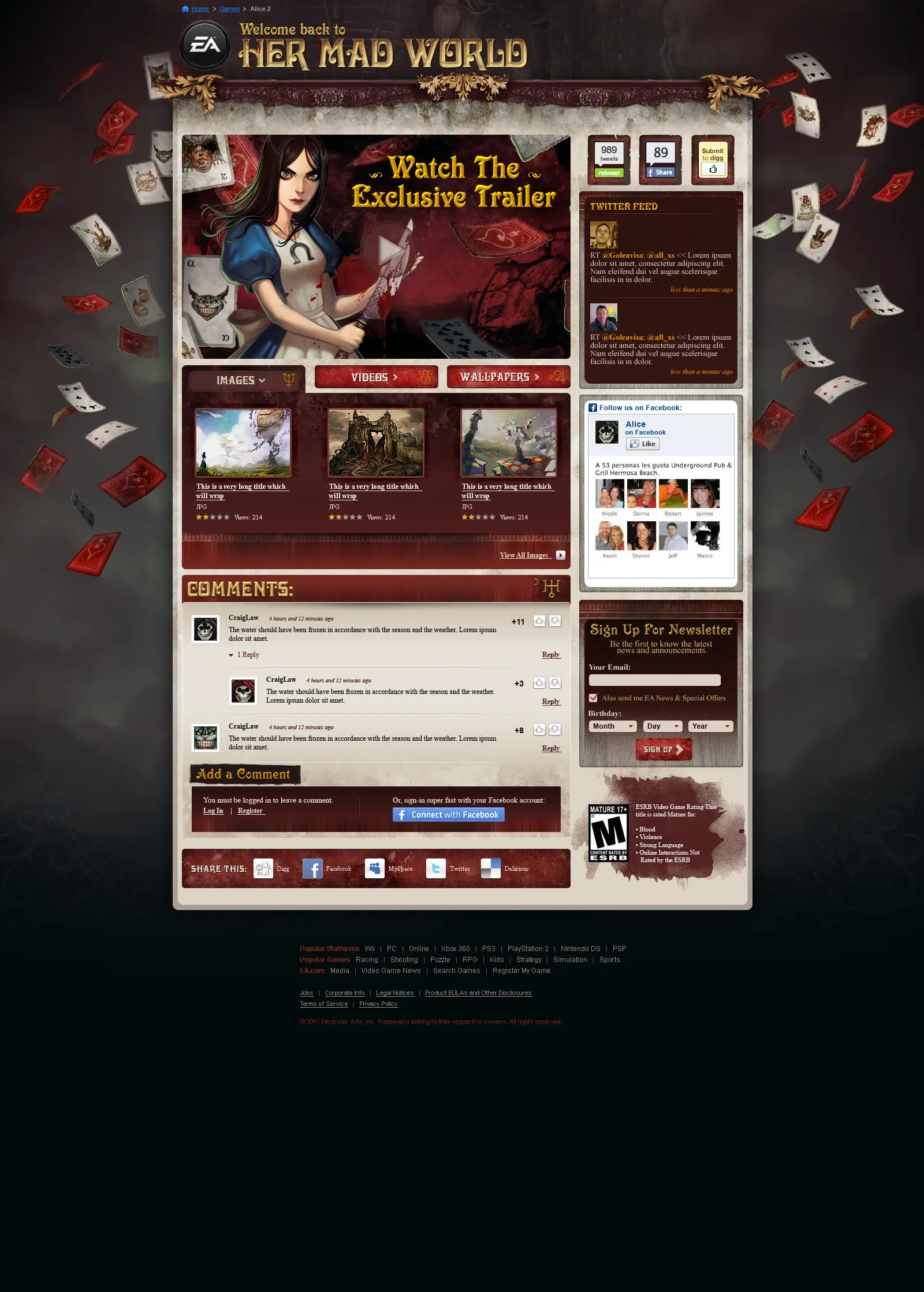 EA Alice Madness Returns campaign